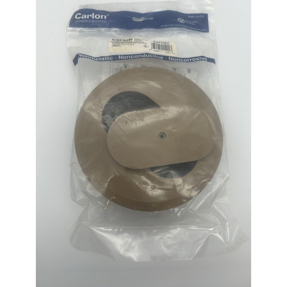 Carlon E97DSC Floor Box Cover Duplex Receptacle Outlet - Made In USA - Caramel